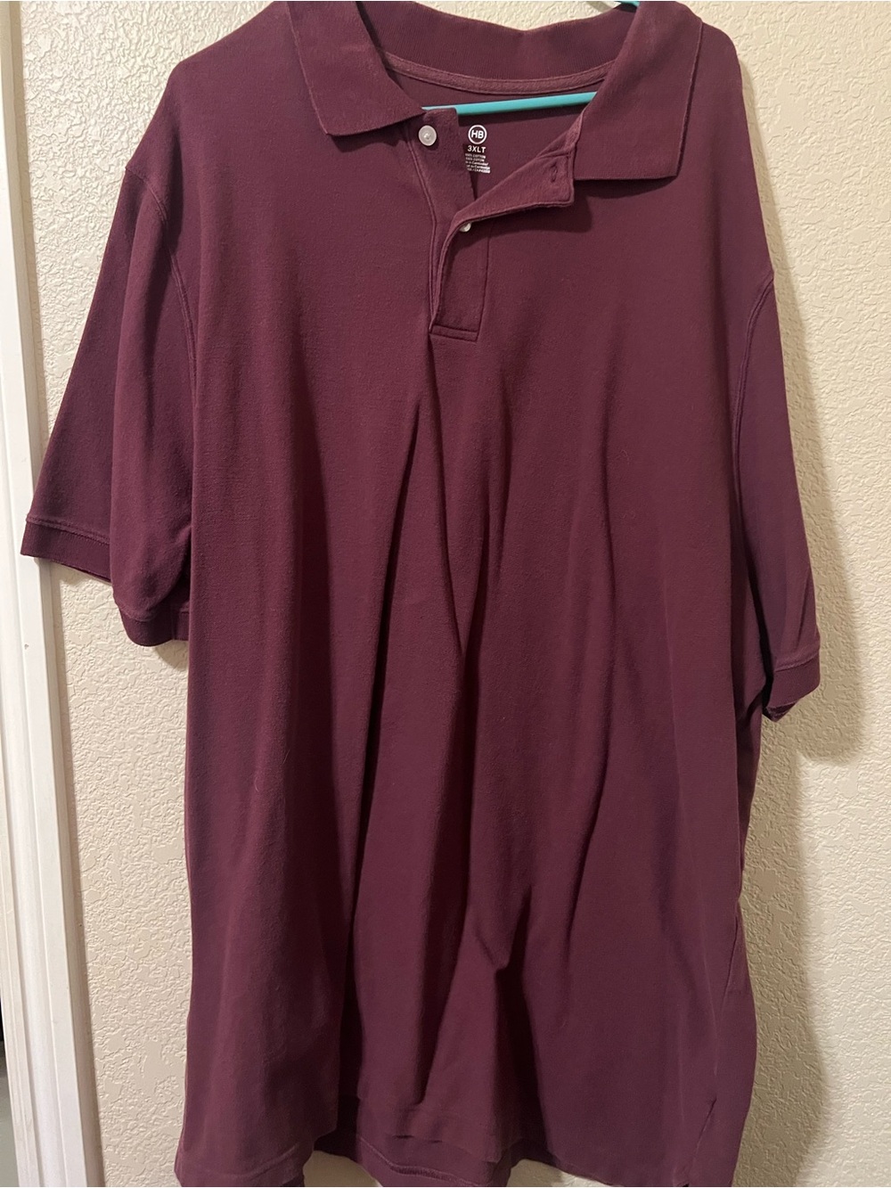 Harbor Bay Men's Burgundy Polo Shirt